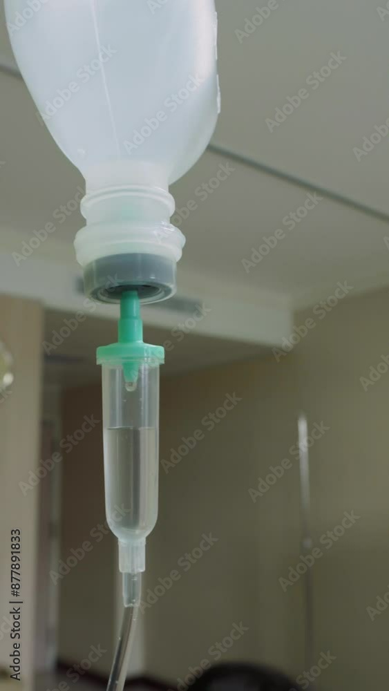 Close up of saline solution, saline bag in emergency at hospital ward. Close up of saline solution, saline bag in emergency at hospital ward.
