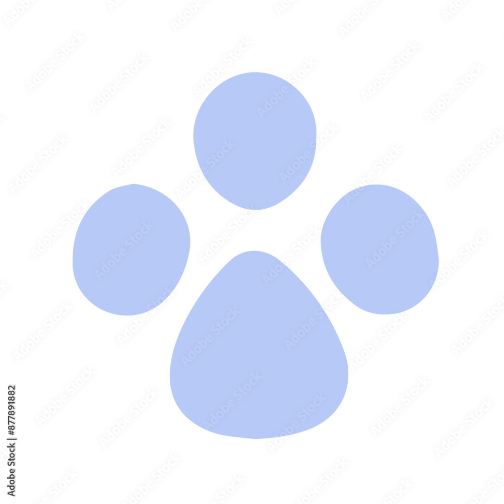 Aesthetic blue abstract shape doodle element Aesthetic blue abstract shape doodle element