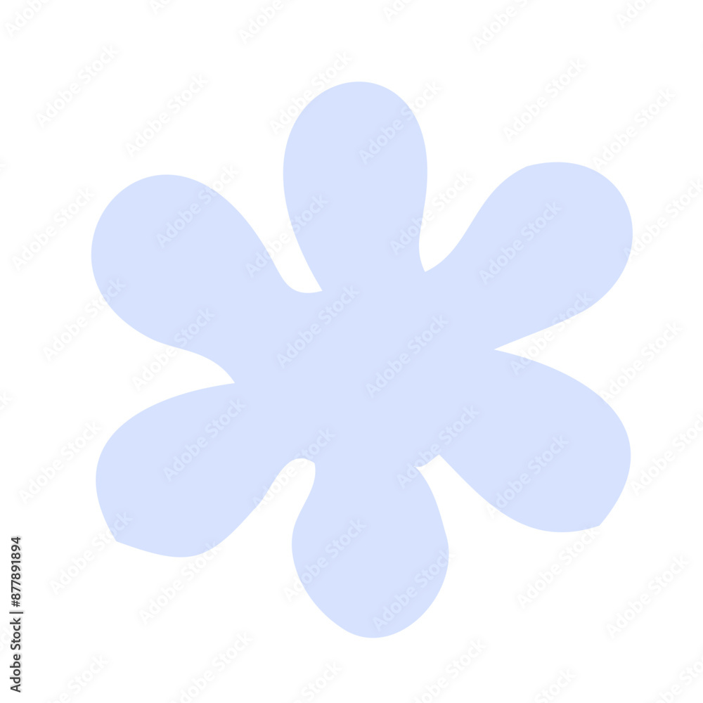 Blue flower shape element vector design Blue flower shape element vector design