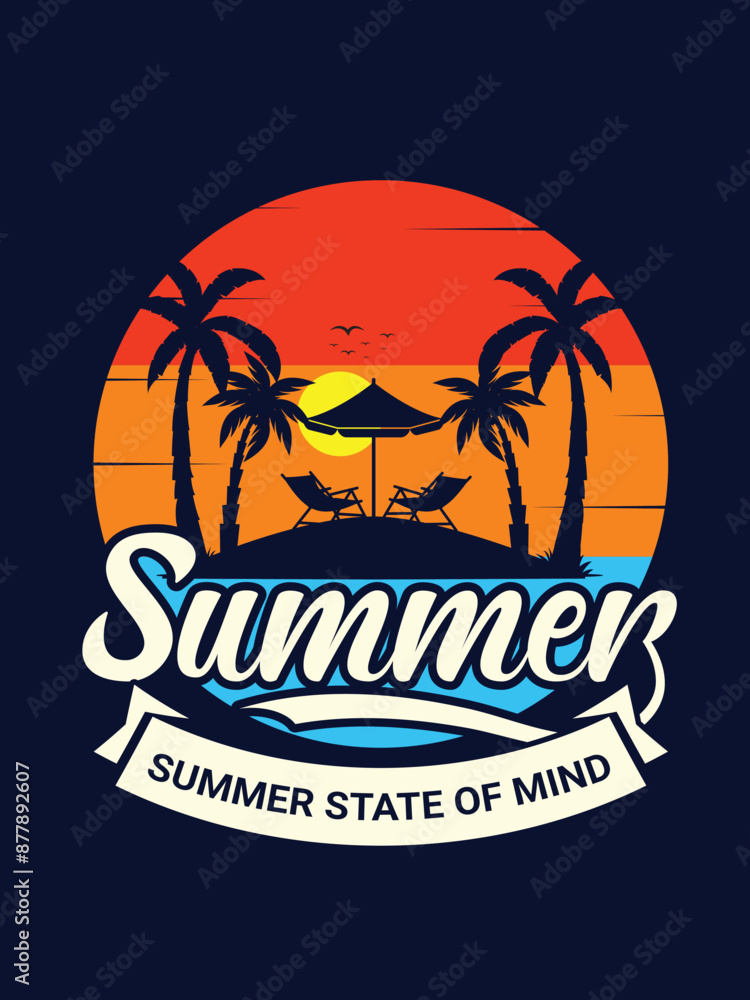 Obraz premium Summer T shirt Design, Vector