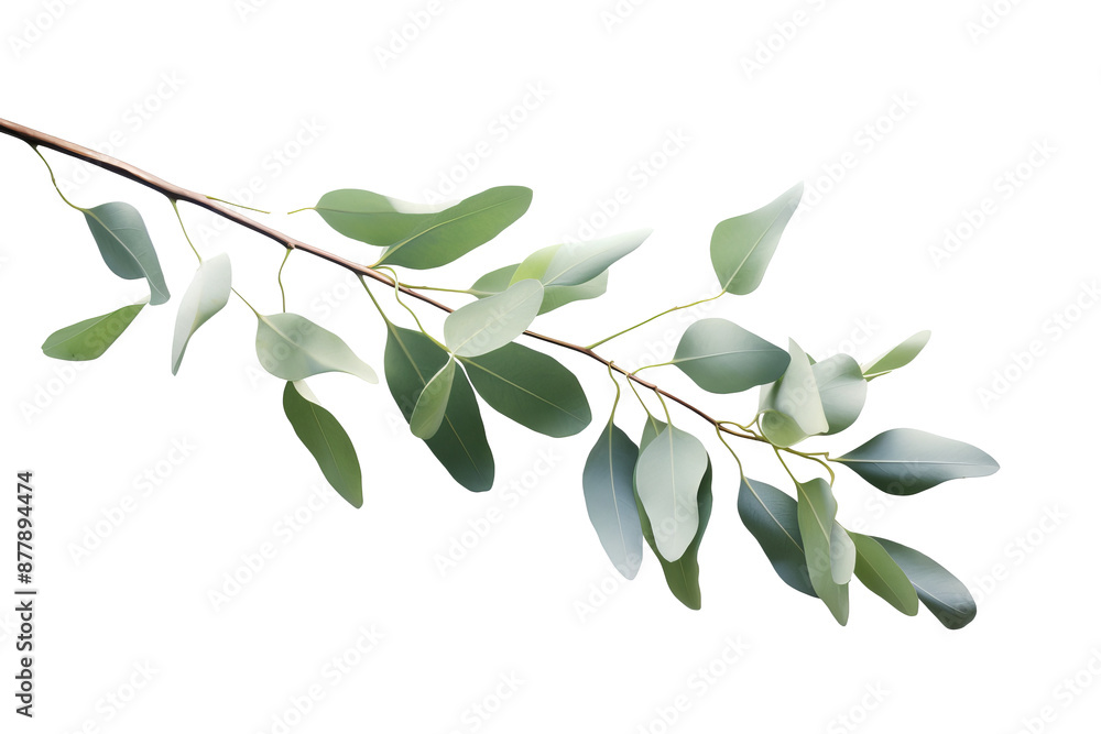 Eucalyptus branch PNG with transparent background, realistic botanical illustration for nature-themed designs and projects Eucalyptus branch PNG with transparent background, realistic botanical illustration for nature-themed designs and projects