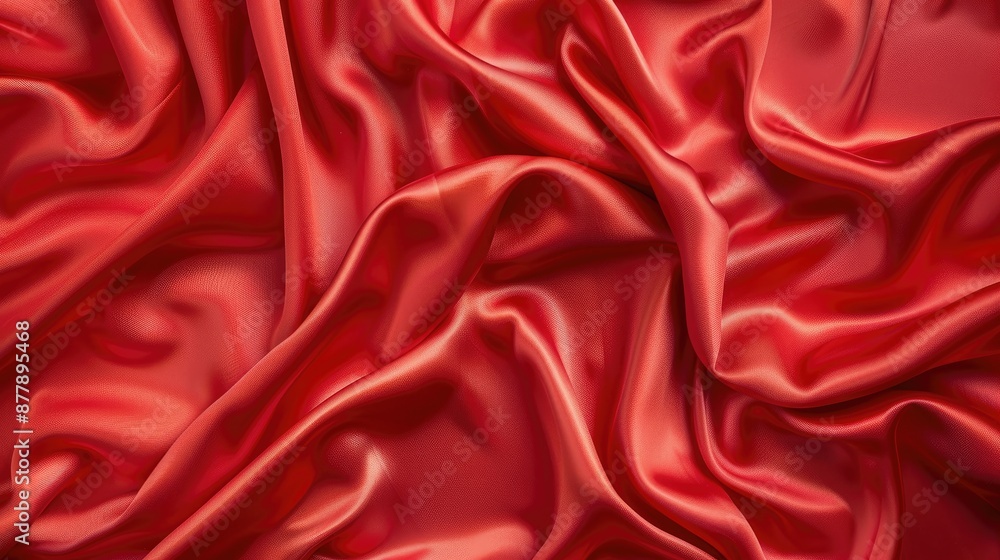 Background of red satin or silk fabric Background of red satin or silk fabric