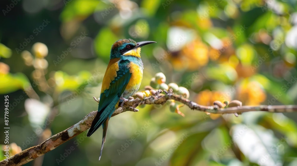 Bee eater perched on branch in Ella Sri Lanka Bee eater perched on branch in Ella Sri Lanka