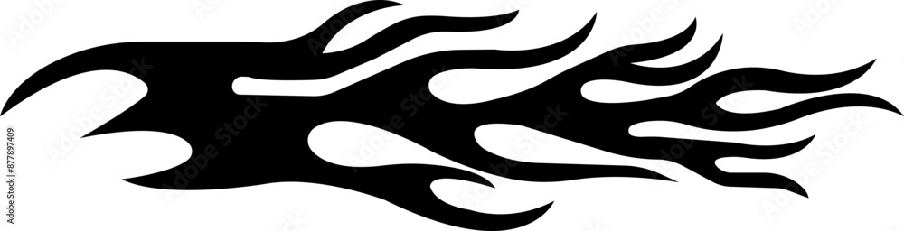 Tribal black flat fire and flame tattoo design. Silhouette of tribal bonfire, symbol of flammable fuel, gas and oil danger, heat of burning fireball and fiery devil hell on transparent background. Tribal black flat fire and flame tattoo design. Silhouette of tribal bonfire, symbol of flammable fuel, gas and oil danger, heat of burning fireball and fiery devil hell on transparent background.