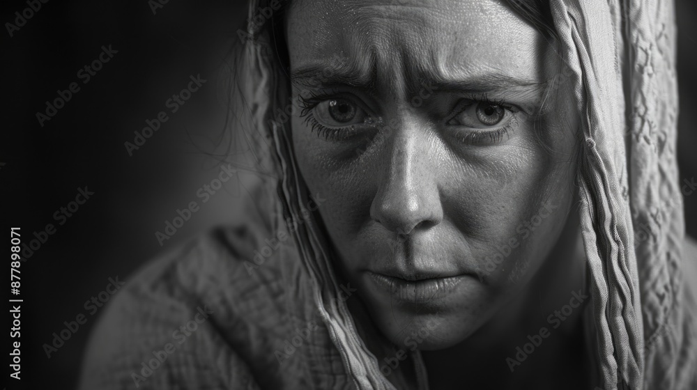 A close-up shot of a woman crying, with tears streaming down her face A close-up shot of a woman crying, with tears streaming down her face