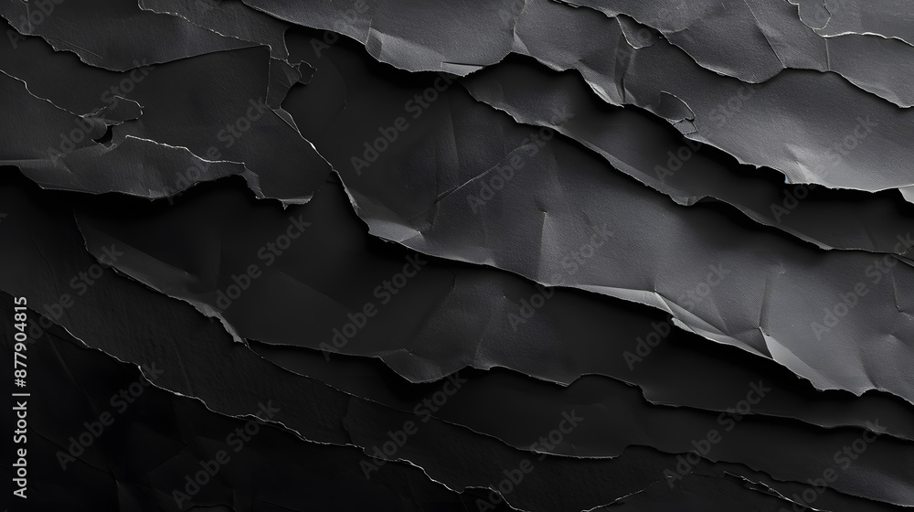 Unique textures and tones in abstract black paper background, ideal for creative projects Unique textures and tones in abstract black paper background, ideal for creative projects