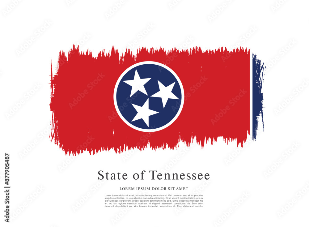 Flag of the state of Tennessee. The United States of America Flag of the state of Tennessee. The United States of America