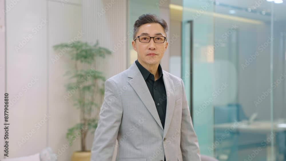 Successful businessman standing in office Successful businessman standing in office