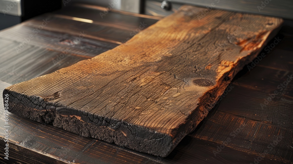 Rustic Wooden Plank Tabletop Close-Up Rustic Wooden Plank Tabletop Close-Up