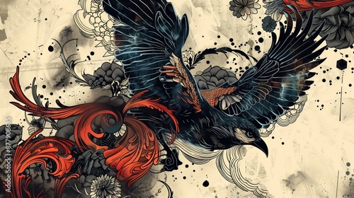 Obraz na płótnie Hand-lettering and illustrations combine for a distinct, captivating design. w salonie