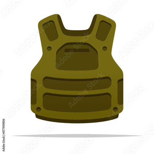 Body armor vest vector isolated illustration
