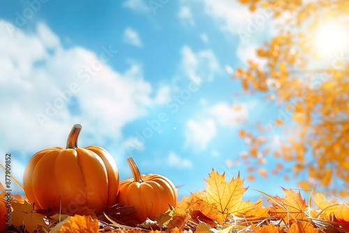 Pumpkin Copyspace Representing Trick Or Treat And Happy Halloween