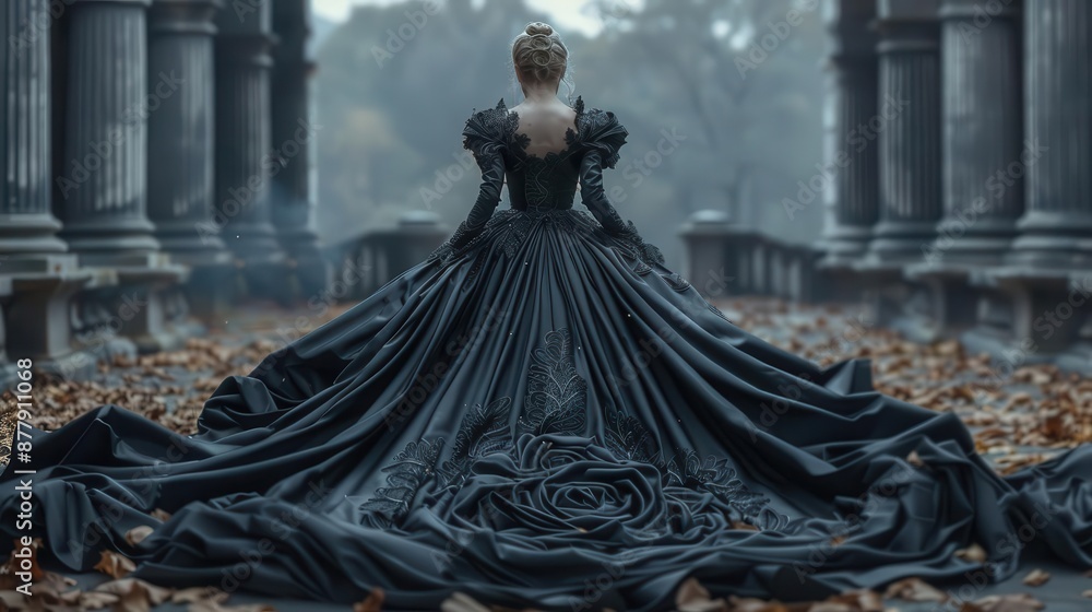 Elegant vampire queen in a regal gown, Halloween fashion, highfashion undead, Elegant vampire queen in a regal gown, Halloween fashion, highfashion undead,