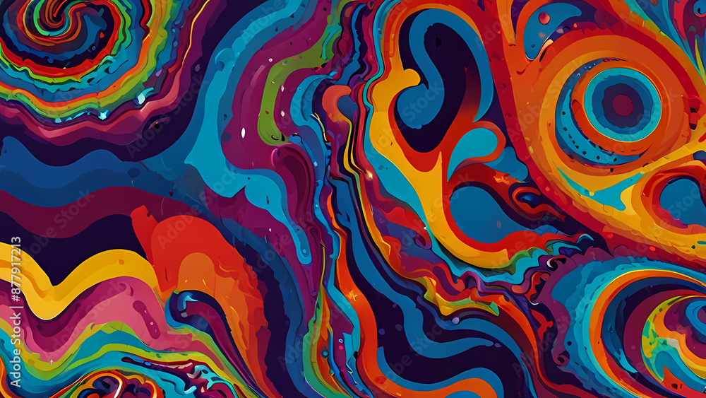 abstract psychedelic background with bold, contrasting colors, and flowing, organic shapes that blend seamlessly into one another, creating a hypnotic effect abstract psychedelic background with bold, contrasting colors, and flowing, organic shapes that blend seamlessly into one another, creating a hypnotic effect