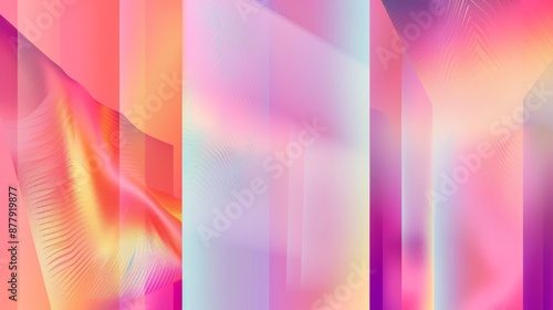 Vibrant Geometric Prism Background for Modern Designs Generative AI