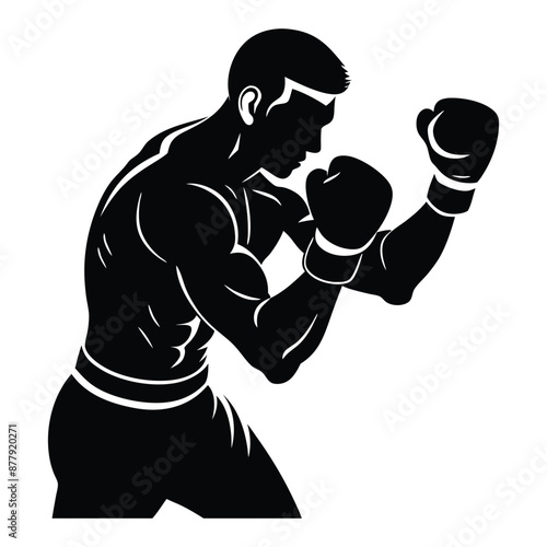 boxing poses vector, comprehensive and precise combat stance designs