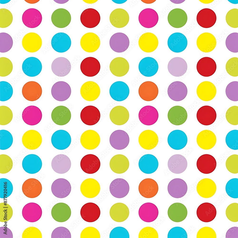 Colorful Polka Dot Illustration Background Colorful Polka Dot Illustration Background