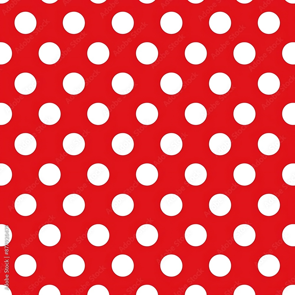 Red and White Polka Dot Pattern Background Illustration Red and White Polka Dot Pattern Background Illustration