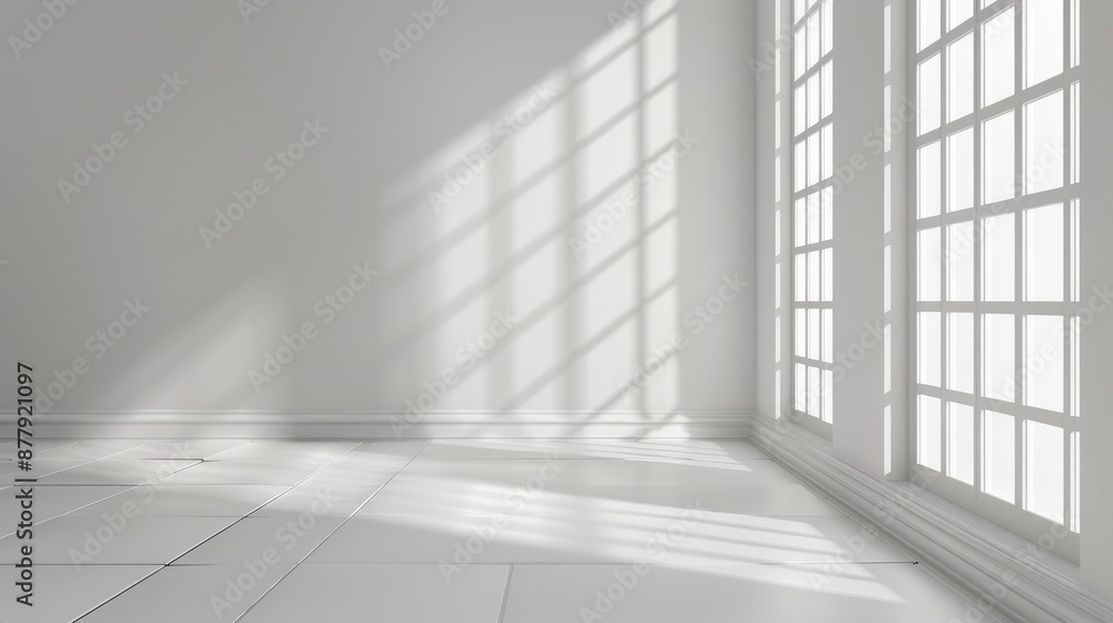 Background material in a white room with a window Background material in a white room with a window