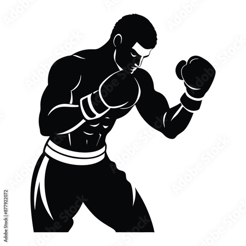 boxing poses vector, comprehensive and precise combat stance designs