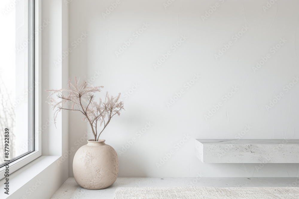 Window in a room with minimal furniture providing natural lighting in an interiors design composition. Real Estate designer composition with copy space. Window in a room with minimal furniture providing natural lighting in an interiors design composition. Real Estate designer composition with copy space.