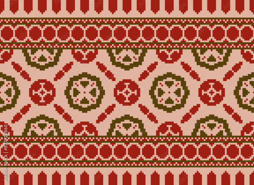 Naklejka premium Tribal striped seamless pattern. Aztec geometric black-white background. Can be used in fabric design for clothes, accessories, decorative paper, wrapping,