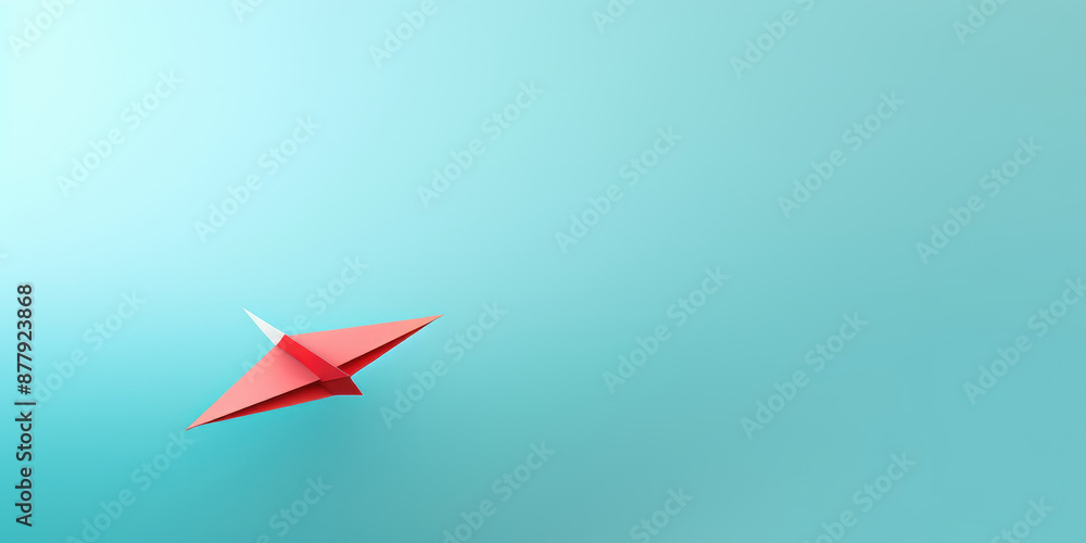 Soaring Creativity: Red Origami Paper Plane Soaring Creativity: Red Origami Paper Plane