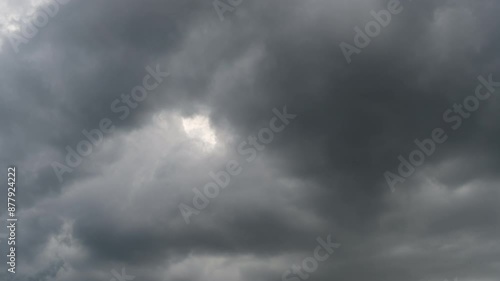 Timelapse of the dramatic dark storm sky and cloud with 4k resolution. The world climate change concept.	