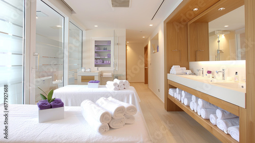 Purple ornament spa facility accommodation for comfort in lifestyle hotel