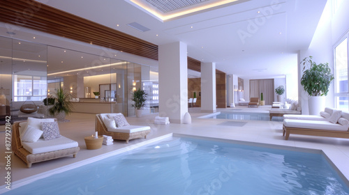 Purple ornament spa facility accommodation for comfort in lifestyle hotel