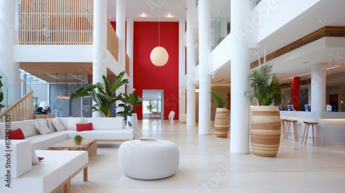 Red ornament spa facility accommodation for comfort in lifestyle hotel