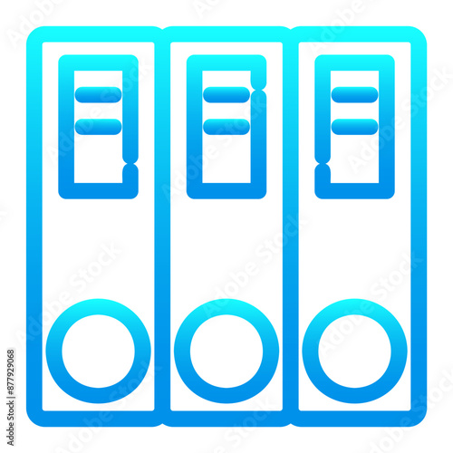 icon file and folder otline gradient