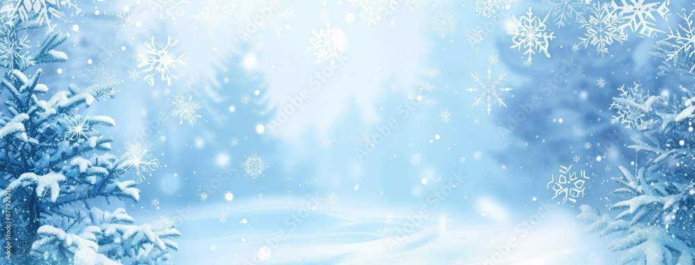 Enchanted Winter Wonderland with Falling Snow Enchanted Winter Wonderland with Falling Snow