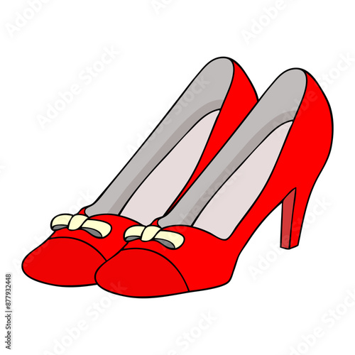 womens high heel shoes vector illustration