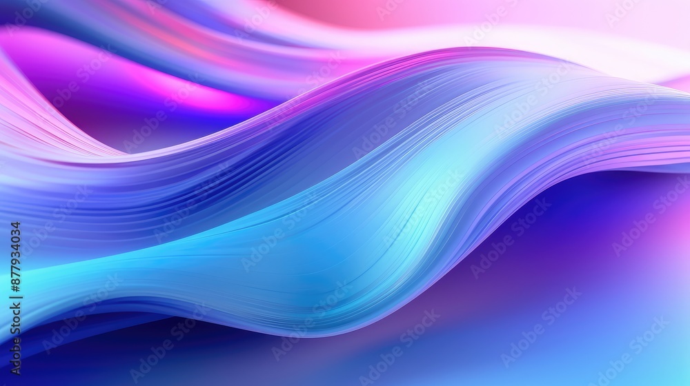 Fototapeta premium Vibrant Abstract Flowing Waves Illustration