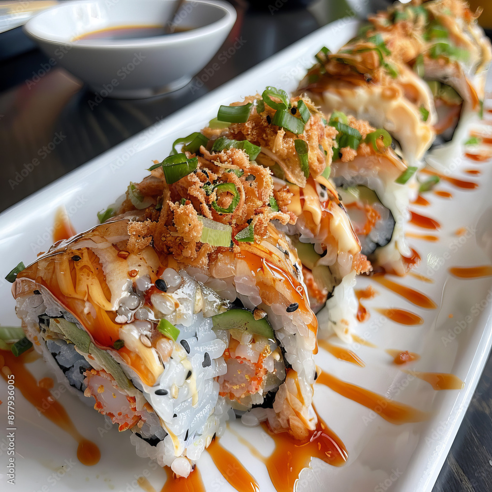 imagine sushi rolls in japan restaurant and a lot of people delicious sushi rolls imagine sushi rolls in japan restaurant and a lot of people delicious sushi rolls