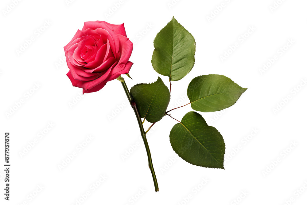 Elegant pink with stem red PNG style on transparent background for versatile design projects and creative visuals Elegant pink with stem red PNG style on transparent background for versatile design projects and creative visuals
