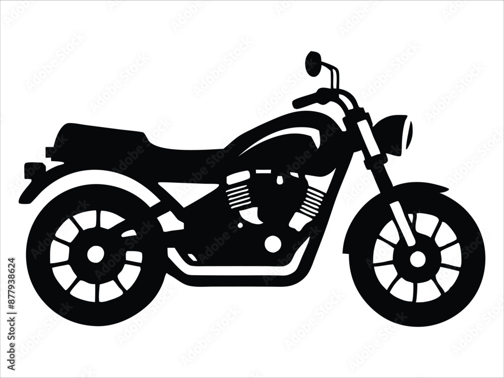 Fototapeta premium silhouette motorcycle vector, modern and classic bike graphics