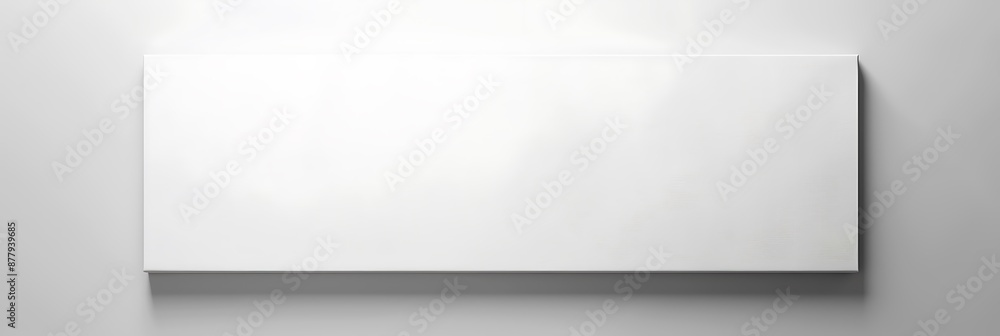 White Canvas Mockup on Grey Wall - Illustration White Canvas Mockup on Grey Wall - Illustration
