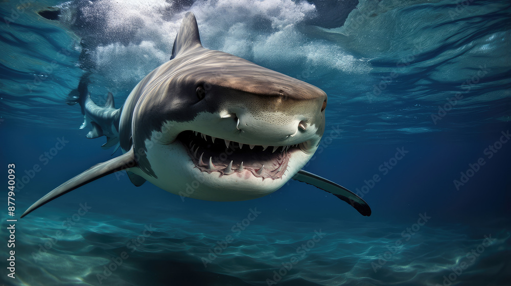 Fototapeta premium Majestic Predator of the Deep Blue Sea