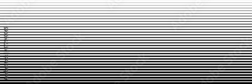 Geometric pattern of black lines on a white background. Half tone gradient line pattern. Monochrome faded halftone black horizontal lines. Striped gradient wallpaper drawn in ink. Vector illustration.