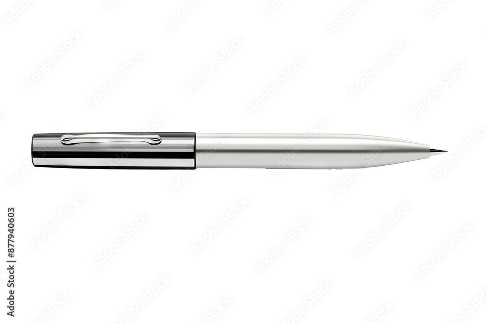 High-quality silver pen PNG on white background for professional design projects and office presentations High-quality silver pen PNG on white background for professional design projects and office presentations