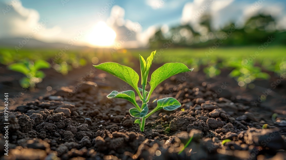 A Young Sprout Emerging from the Soil A Young Sprout Emerging from the Soil