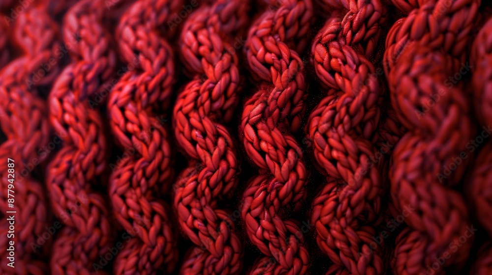 Red 3D Woven Texture Illustration Red 3D Woven Texture Illustration