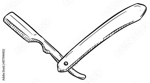 blade razor handdrawn illustration