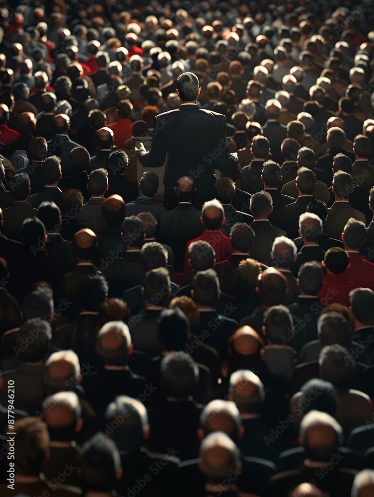 Obraz premium Powerful people stand tall and stand out from the crowd.