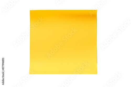 Top view of sticky note in PNG format with transparent background, ideal for office, reminder, and organizational designs