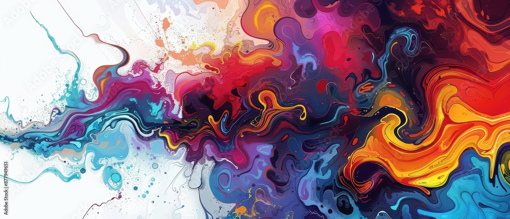 Fototapeta premium Colorful Abstract Wallpaper For Ultrawide Screen 21:9