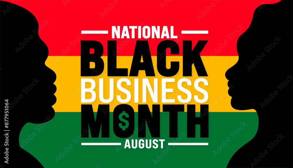 Black Business Month background with black man vector is observed every year in August. Holiday concept. Template for background, banner, card, poster, placard, design template with unique shape. Black Business Month background with black man vector is observed every year in August. Holiday concept. Template for background, banner, card, poster, placard, design template with unique shape.