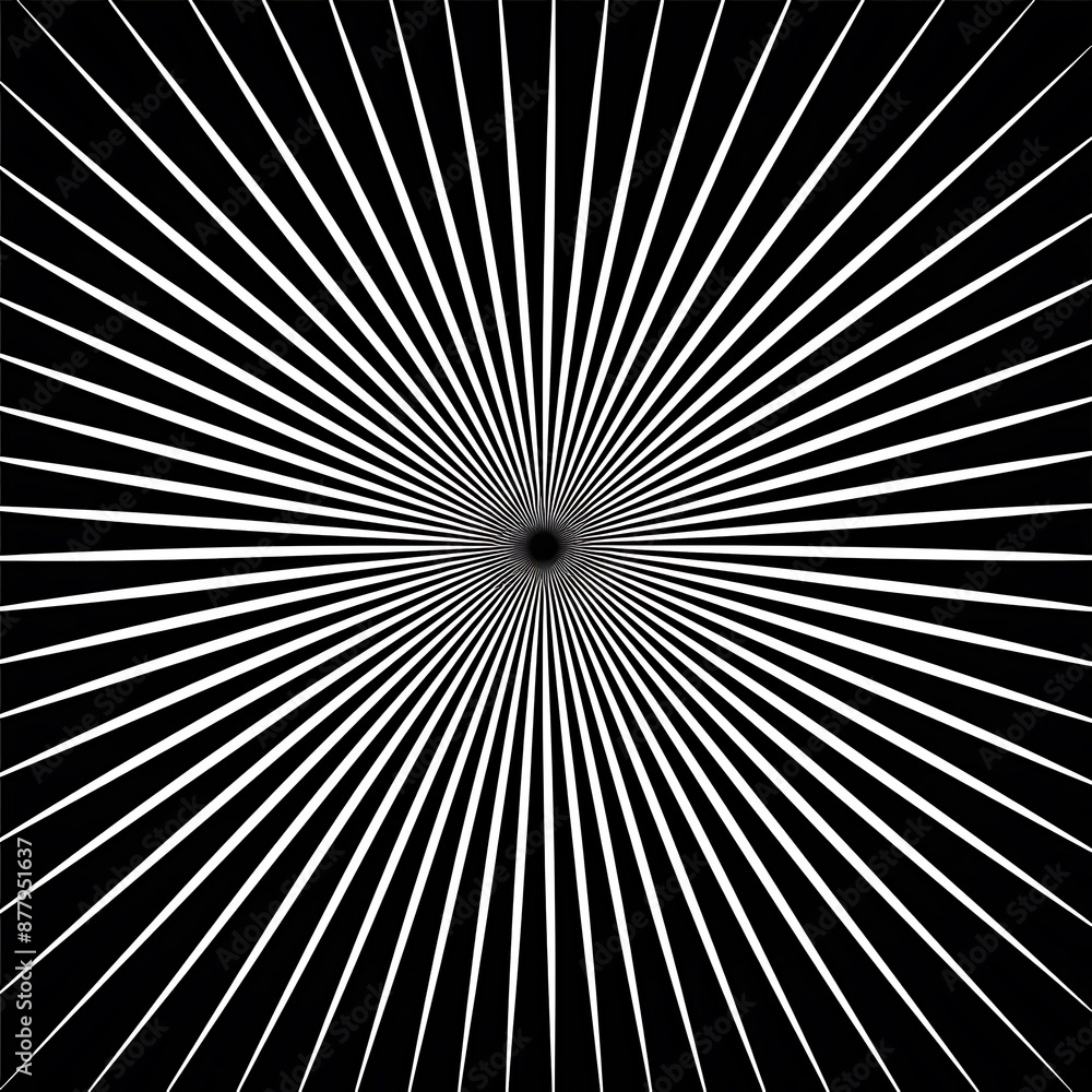 Abstract Black and White Sunburst Illustration Abstract Black and White Sunburst Illustration
